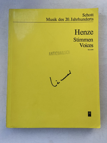 Noten henze stimmen - henze.,