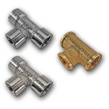 T-Stück Messing Edelstahl