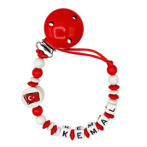 Schnullerkette mit wunschnamen - schnullerkette,
