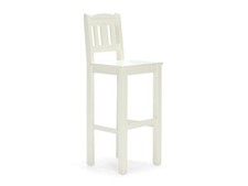 Barstuhl Catana massiv Holz weiß creme Landhaus Barhocker mit Lehne Barmöbel