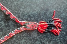 DDR Kette aus Glasperlen Handarbeit indianisches Muster (2)