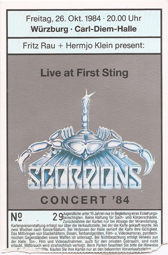 Scorpions concert 1984 - in,