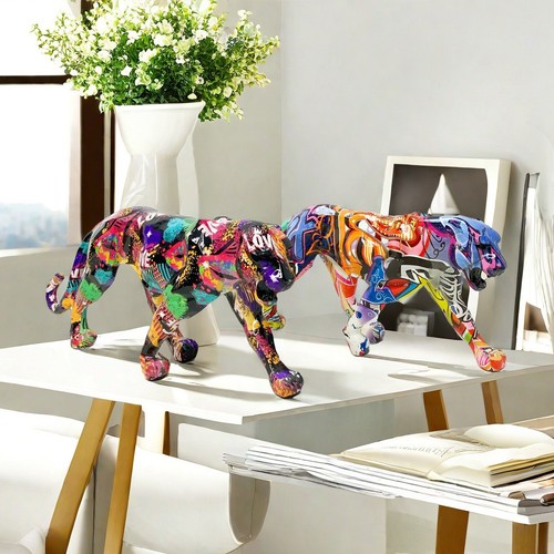 Leopard skulptur modern deko - skulptur,