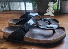 Birkenstock Gizeh 39  250  Normal Schwarz Zehentrenner Sehr Gut Made in Germany