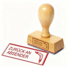 Bürostempel zurück - bürostempel, an