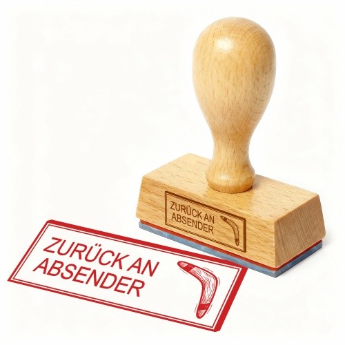 Bürostempel zurück - zurÜck, an
