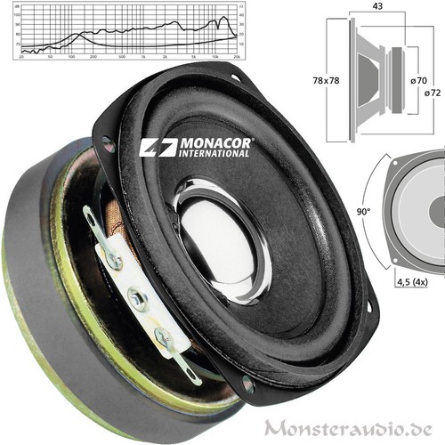 Monacor 7 8cm - sp-45/4, bass