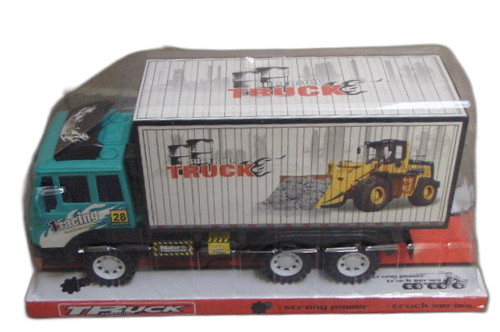 Lkw mit container unter kuppel - lkw,