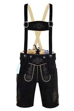 Herren Trachtenlederhose kurz mit Träger Tracht Leder Hose Oktoberfest Wiesn 333
