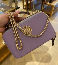 Tory Burch Britten small top handle case, Leder,  Allium Purple (Lila)