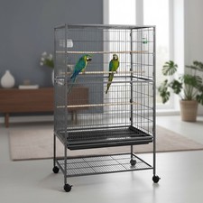 XXL Vogelkäfig Grau