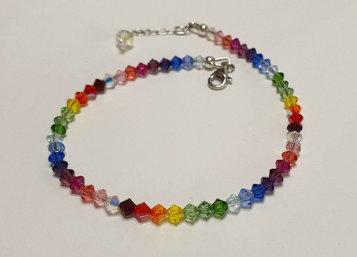 Fußkettchen regenbogen aus - regenbogen,