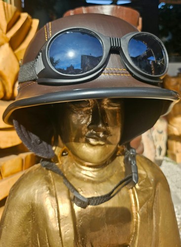 Chopperhelm bikerhelme braun - chopperhelm,