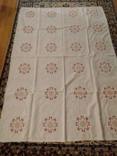 Damast Tischdecke Handarbeit