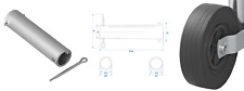 Steckachse 85mm Länge x Ø 20mm Achse mit Splint für Stützrad 48mm Stützräder