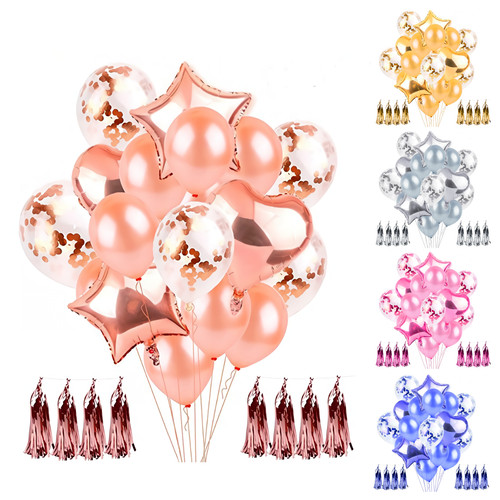 Konfetti luftballons party set - luftballons,