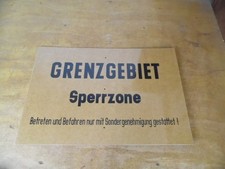 Hinweisschild Grenzgebiet -