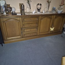 Kommode Sideboard Landhaus Eiche Massiv / Eiche Rustikal