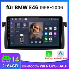 64G Android 14 Apple Carplay Autoradio GPS RDS Für BMW 3er E46 M3 Rover 75 MGZT