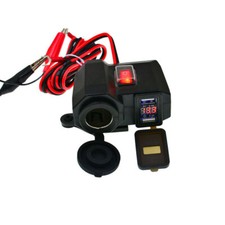 12V/24V Motorrad Auto Ladegerät Dual USB Zigarettenanzünder Steckdose Für Handy