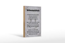 Holzschild Spruch 12x18 cm Ich