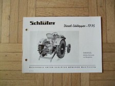 Schlüter Trecker Dieselschlepper mit 17 PS,  Prospekt