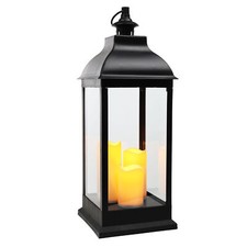 Laterne XXL mit 3 LED Kerzen