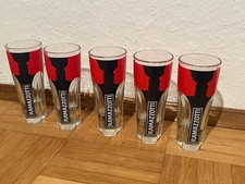 Ramazzotti Gläser "Rote Gesichter", 5 Stück, Likörgläser, Eichstrich 2 cl & 4 cl