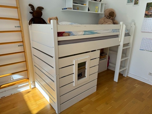 Kinder hochbett holz weiß - kinder,