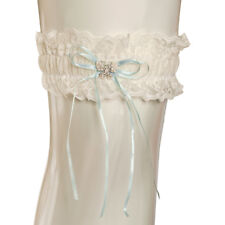 Strumpfband mit Schmetterling Perlen & Strass creme Braut Hochzeit Accessoires