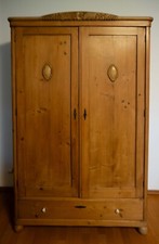 Kleiderschrank Bauernschrank Massivholz Antik 1850-1870, gebraucht