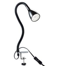 LED Klemmleuchte Tischlampe Dimmbar Büro Flexibel 230V 5W Leselampe Schwarz