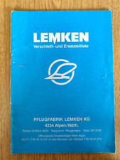 LEMKEN Verschleiß und Ersatzteilliste Anbaugeräte Traktor K23