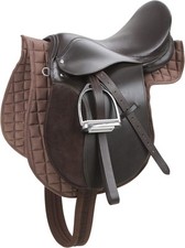 Kerbl Sattelset Haflinger Gr.17,5 Zoll Kammerweite 34,5cm Gurt 125cm braun 32198