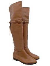 L’ESTROSA Weitschaftstiefel Damen Stiefel Gr. DE 38 beige Casual-Look
