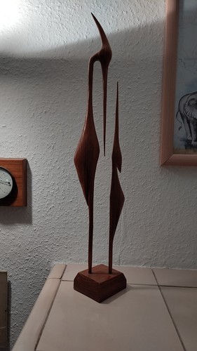 Holzskulptur kraniche - holzskulptur,