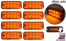 8X 12V LED Front Orange Marker