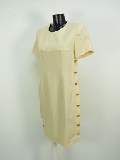 LOUIS FERAUD KLEID BLEISTIFTKLEID HOCHWERTIG BEIGE REINE SCHURWOLLE GR 38 TOP