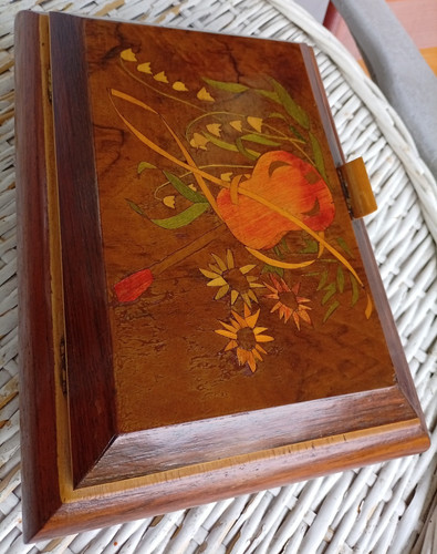 Vintage holz schmuckschatulle - holz,