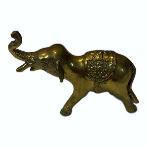 Brass elephant figure ornate - brass,