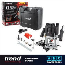 Trend T8EK 240V 1/2 Zoll 2200W Oberfräse 80mm tief Tauchschnitt Frästisch kompatibel