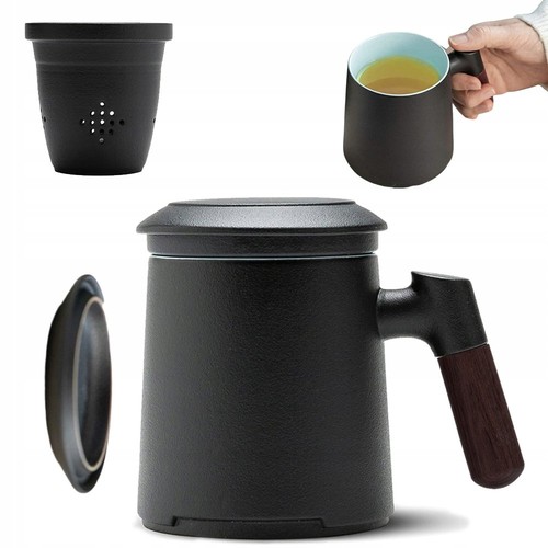 Teetasse mit deckel und - teetasse, sieb