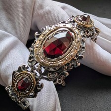 Vintage tracht armband granat - tracht,