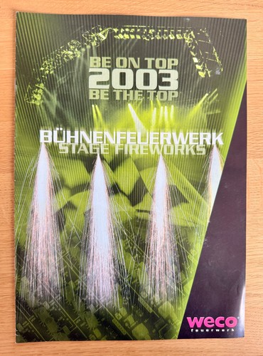 Weco feuerwerk katalog - feuerwerk, 2003