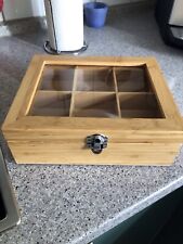 Bredemeijer Teebeutel-Kiste Box Aufbewahrung 6 Fächer mit Fenster  Neuwertig