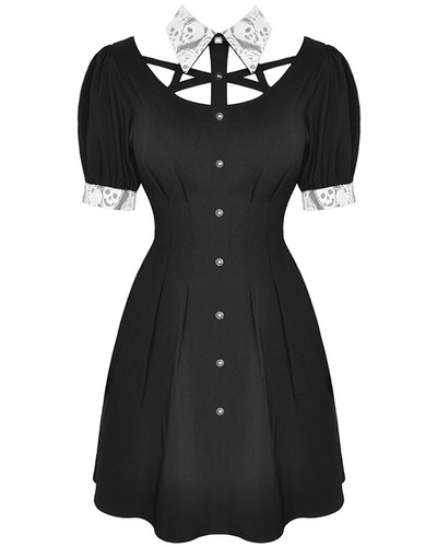 Dark love gothic mini kleid - in,