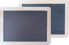 Schiefertafel LINIERT 22 x 29 cm Schultafel Holzrahmen ECHTER Schiefer Tafel