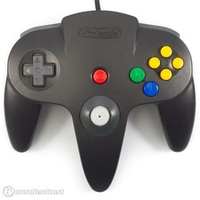 N64 - Original Controller #schwarz NUS-005 [Nintendo] mit GameCube Analogstick
