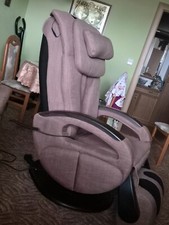 Massagesessel "Komfort Deluxe" Stoff  braun