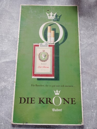 Werbeschild die krone waldorf - werbeschild,
